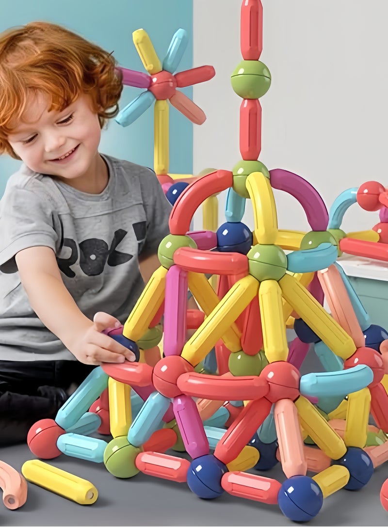 42 PCS Magnetic Building Toys With Storage Box for Kids, Magnet Blocks Sticks & Ball Creativity Game, Development Kit for Preschool Girls, Boys Ideal Gift Set - Image 1